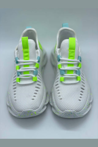 Buy white-green Sneakers running