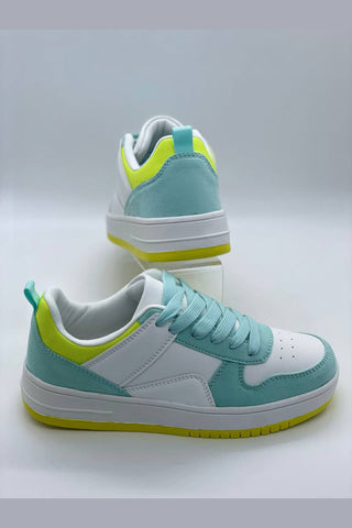 Comprar mint-lemon Sneakers clásicos con detalles en colores