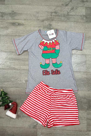 Buy grey-elfie-boy Pijama de top y short estampadas