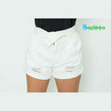 HIGH SHORTS WITH BELT IN BLACK AND WHITE