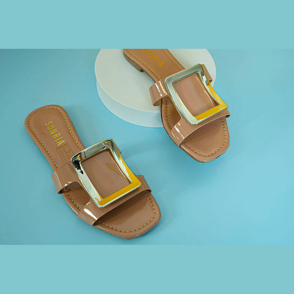 STREET-3 FLAT SANDAL IN PATENT LEATHER