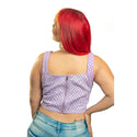 SHORT TOP WITH SQUARE NECKLINE AND CLOSURE ON THE BACK
