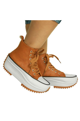 Buy tan Sneakers estilo Converse con platafoma y bota