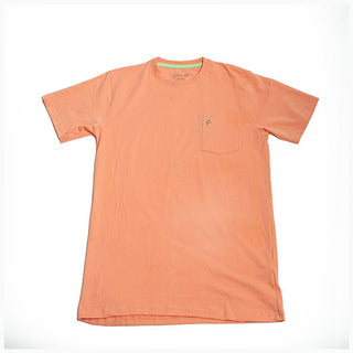 Buy peach Round neck t-shirt with pocket