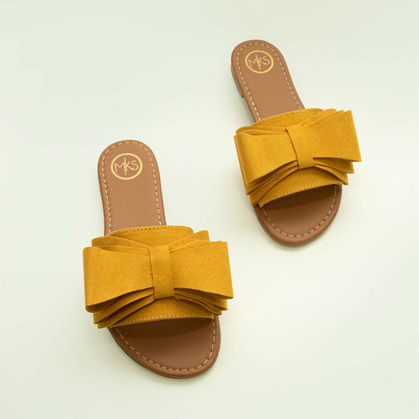 Bow Front Flat Sandals