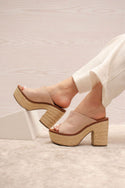Swedish style heels with braided jute sole