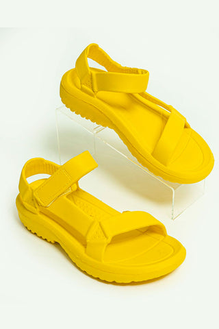 Buy yellow Sandals with rubber base and velcro